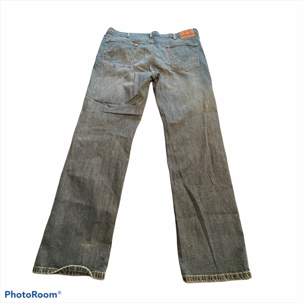 LEVIS 514 BLUE JEANS 42x32 100% COTTON DISTRESSED - Picture 4 of 5